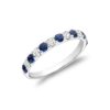 Semi-éternité de pierres précieuses et diamants