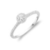 Bague de diamants en halo