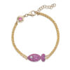 Bracelet En saphirs roses «Poisson À L’oeil De Diamant»