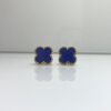 Boucles d’oreilles en trèfles & lapis lazuli
