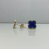 Boucles d’oreilles clous d’oreilles en trèfles et lapis lazuli