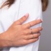 Bague en forme de coeur & diamant illusion