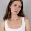 Collier en gouttes d’Agates vertes et diamants